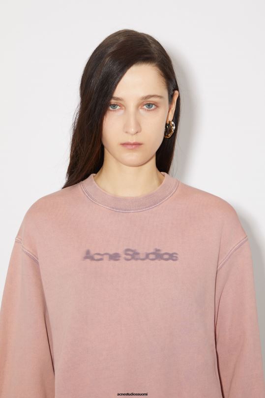 Acne Studios vaatteet haalistunut violetti 0VF2B163 sumea logollinen pusero