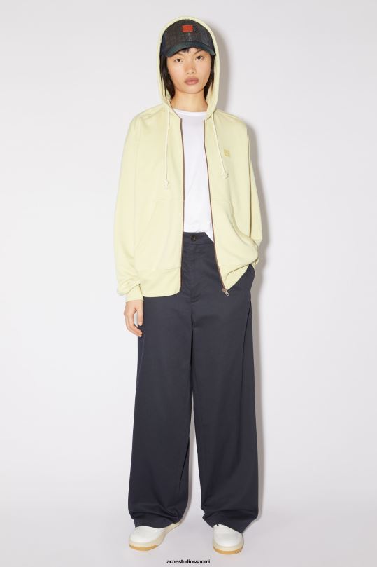 Acne Studios vaatteet hiekka/vihreä 0VF2B152 hupullinen vetoketjullinen unisex pusero