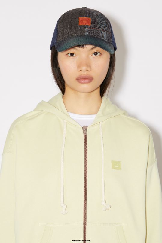 Acne Studios vaatteet hiekka/vihreä 0VF2B152 hupullinen vetoketjullinen unisex pusero