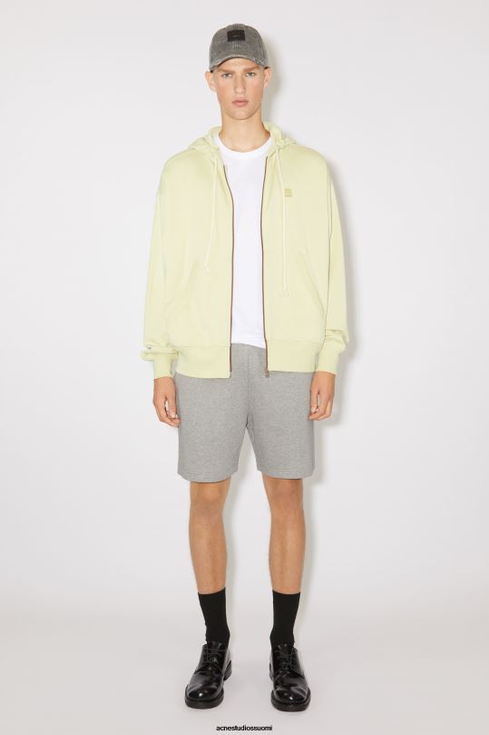 Acne Studios vaatteet hiekka/vihreä 0VF2B973 hupullinen vetoketjullinen unisex pusero