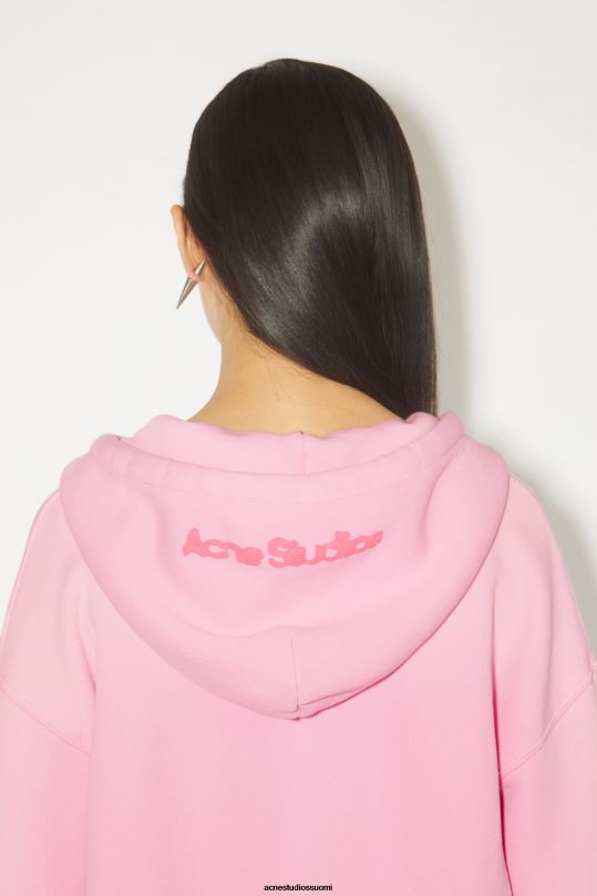 Acne Studios vaatteet kuplan vaaleanpunainen 0VF2B164 värjätty vetoketjullinen takki