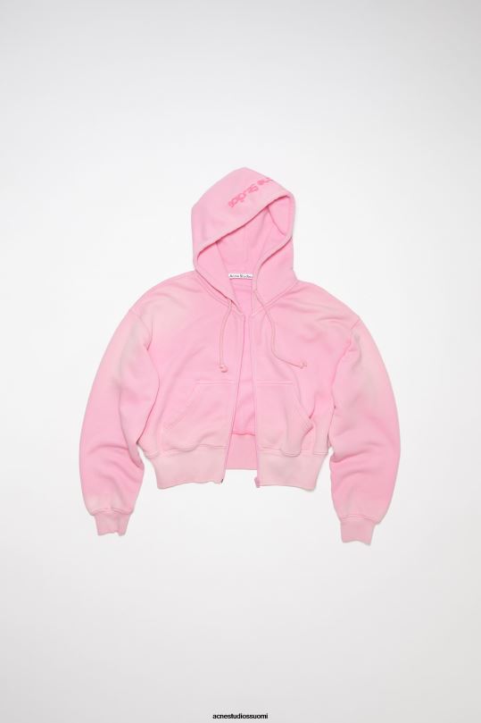 Acne Studios vaatteet kuplan vaaleanpunainen 0VF2B164 värjätty vetoketjullinen takki