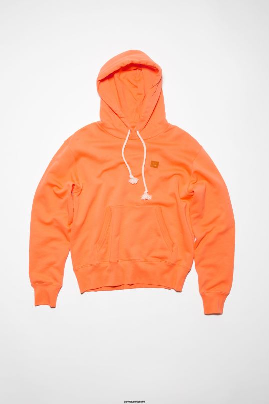 Acne Studios vaatteet mandariini appelsiini 0VF2B972 hupullinen collegepaita - normaali istuvuus unisex
