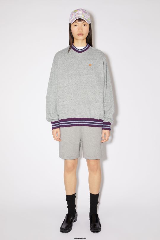 Acne Studios vaatteet marmorin harmaa melansi 0VF2B155 rento istuvuus unisex-pusero