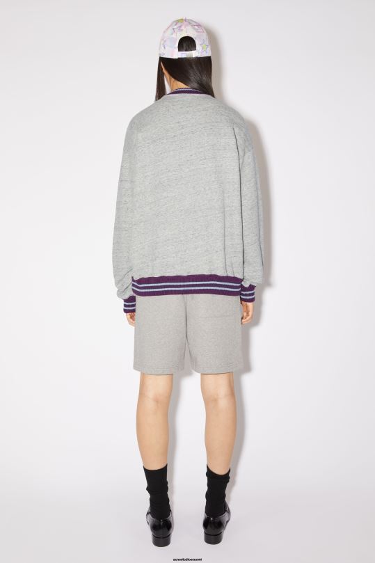 Acne Studios vaatteet marmorin harmaa melansi 0VF2B155 rento istuvuus unisex-pusero