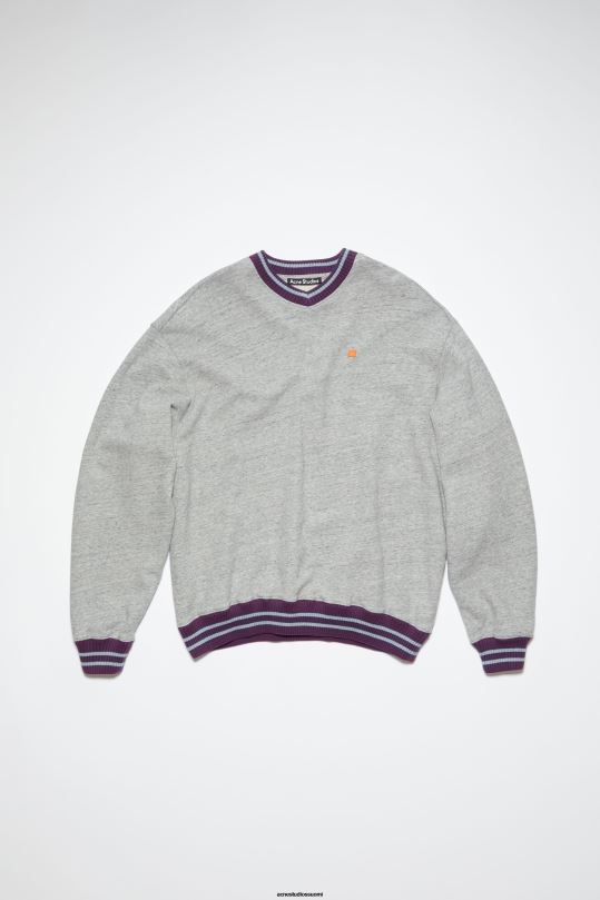 Acne Studios vaatteet marmorin harmaa melansi 0VF2B155 rento istuvuus unisex-pusero