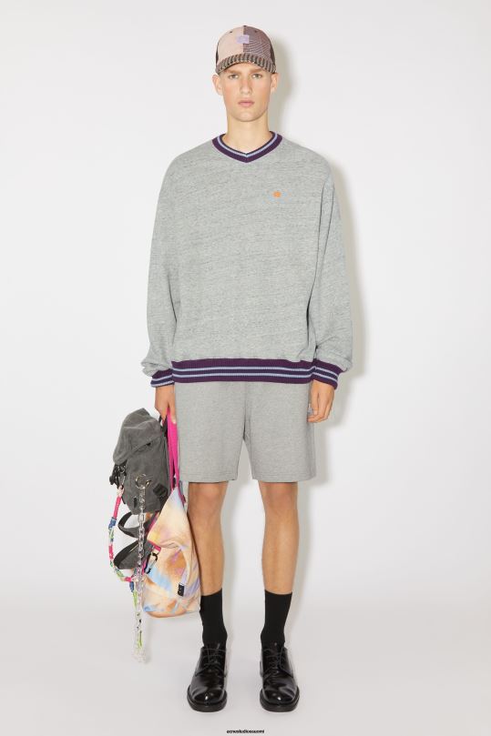 Acne Studios vaatteet marmorin harmaa melansi 0VF2B974 rento istuvuus unisex-pusero