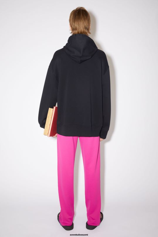 Acne Studios vaatteet musta 0VF2B1180 hupullinen collegepaita - oversize fit unisex