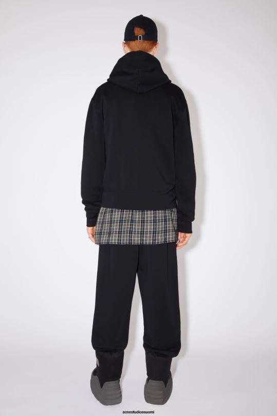 Acne Studios vaatteet musta 0VF2B1191 hupullinen collegepaita - normaali istuvuus unisex