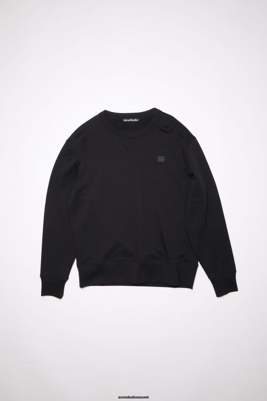 Acne Studios vaatteet musta 0VF2B1193 pyöreäkauluksinen collegepaita - normaali istuvuus unisex