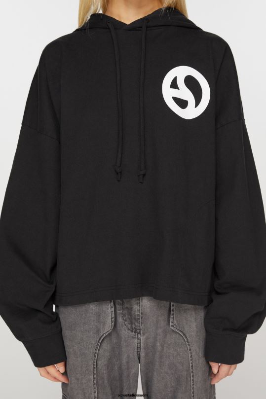 Acne Studios vaatteet musta 0VF2B141 hupullinen pusero