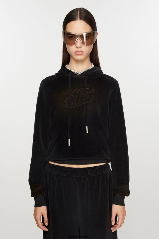 Acne Studios vaatteet musta 0VF2B142 hupullinen pusero - istuvuus