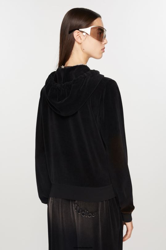 Acne Studios vaatteet musta 0VF2B142 hupullinen pusero - istuvuus
