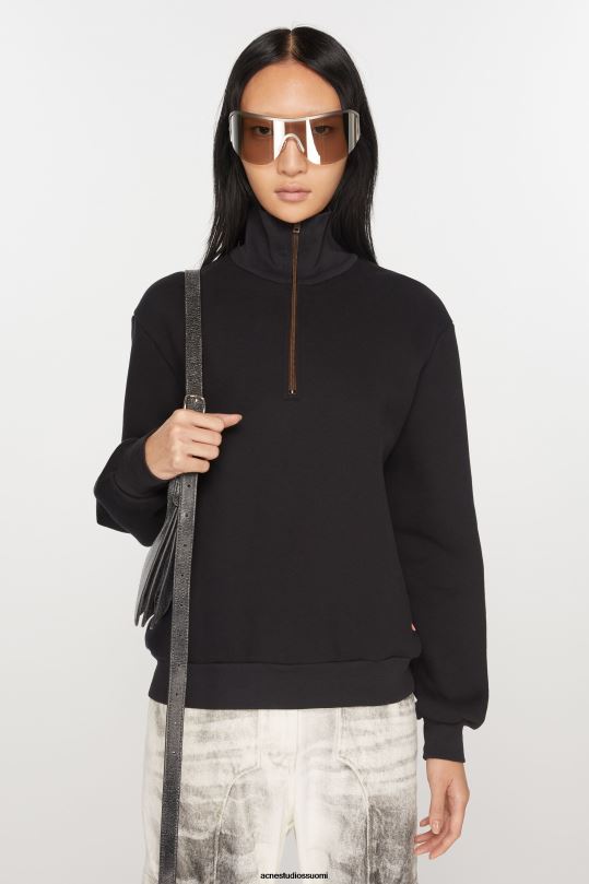 Acne Studios vaatteet musta 0VF2B145 vetoketjullinen pusero