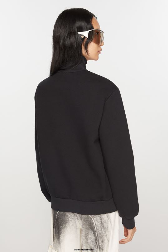 Acne Studios vaatteet musta 0VF2B145 vetoketjullinen pusero