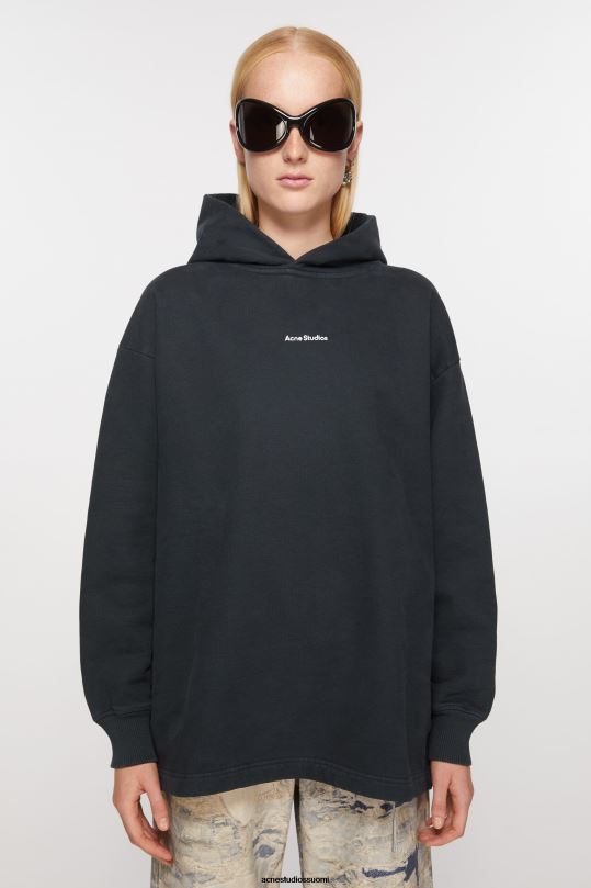 Acne Studios vaatteet musta 0VF2B148 logolla varustettu huppari