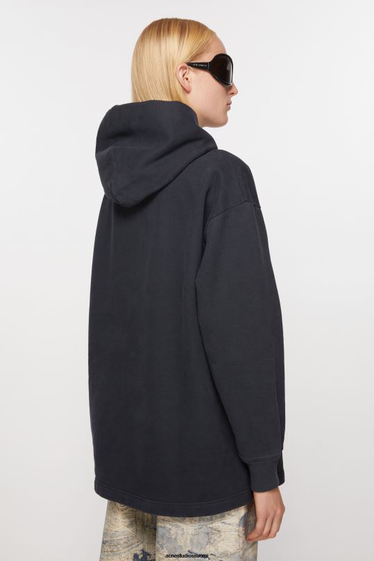 Acne Studios vaatteet musta 0VF2B148 logolla varustettu huppari