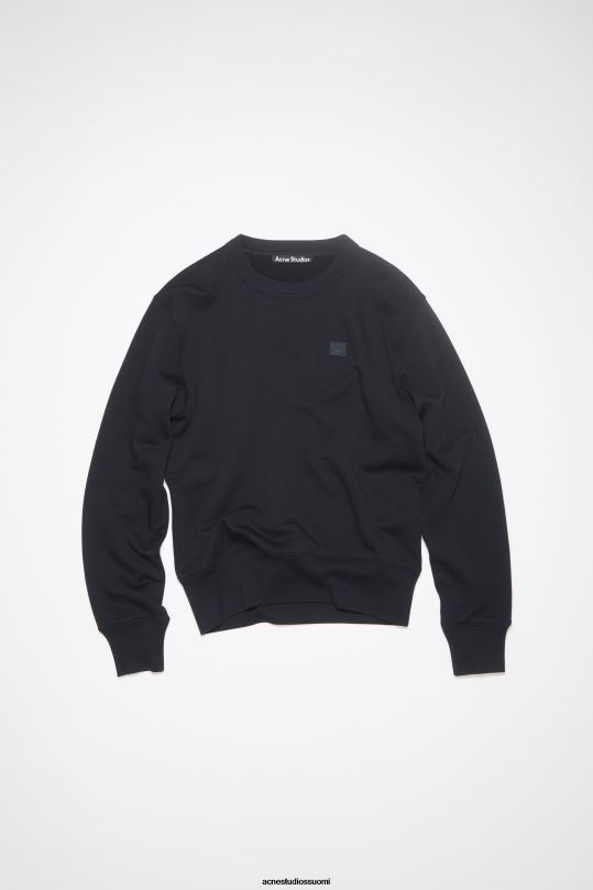 Acne Studios vaatteet musta 0VF2B159 pyöreäkauluksinen pusero - normaali istuvuus unisex
