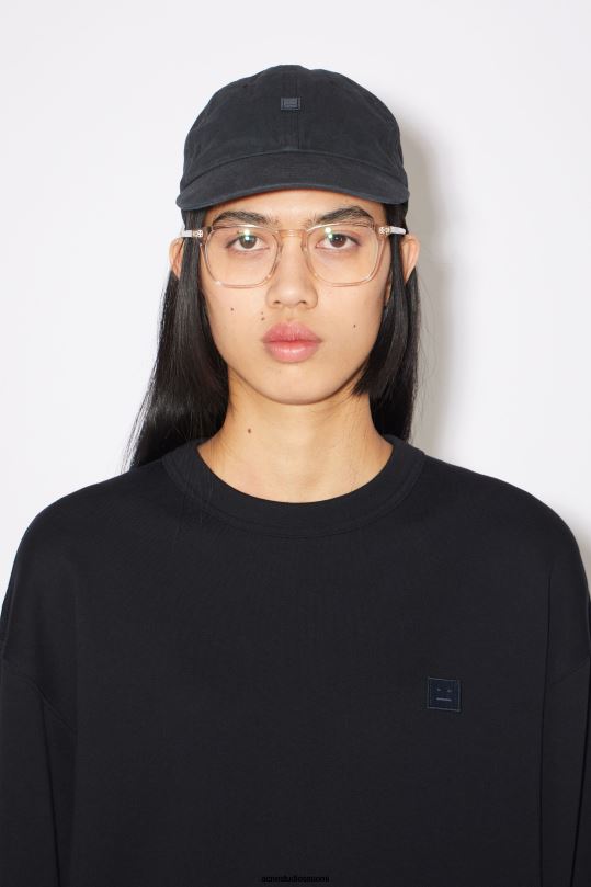 Acne Studios vaatteet musta 0VF2B422 pyöreäkauluksinen collegepaita - rento istuvuus unisex