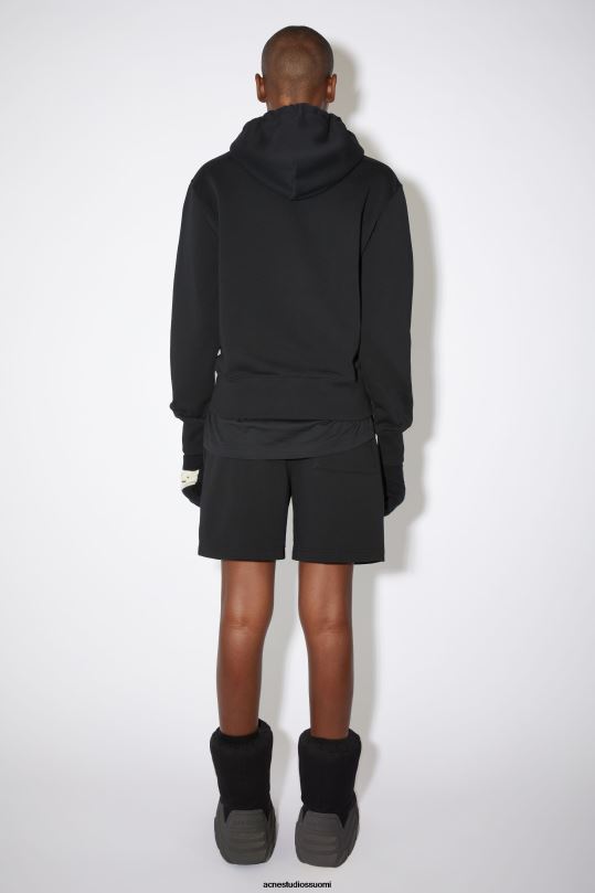 Acne Studios vaatteet musta 0VF2B431 hupullinen collegepaita - normaali istuvuus unisex