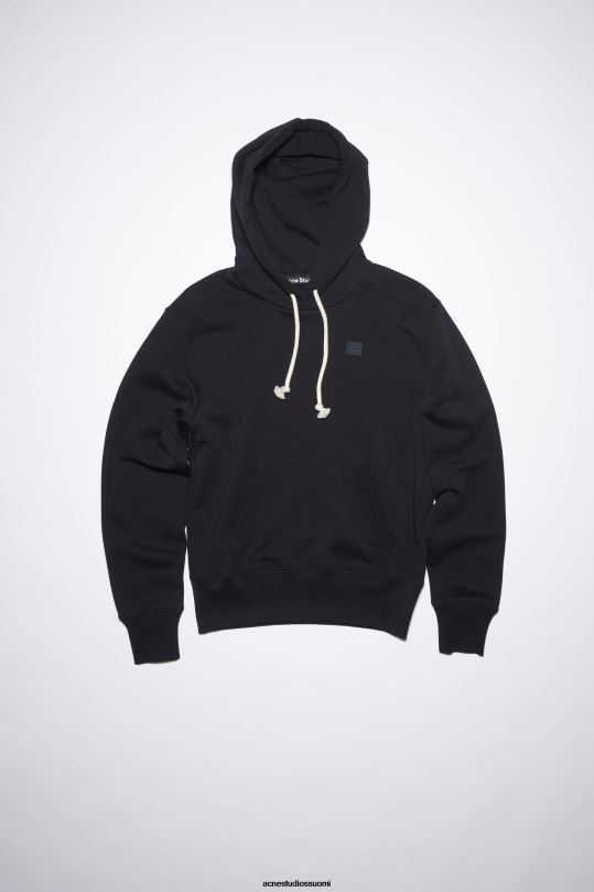 Acne Studios vaatteet musta 0VF2B431 hupullinen collegepaita - normaali istuvuus unisex