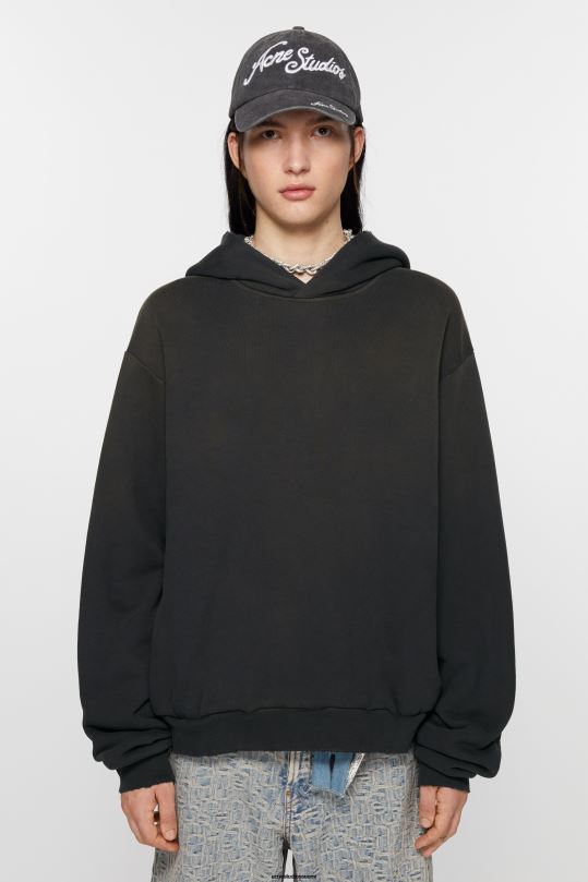Acne Studios vaatteet musta 0VF2B960 logolla varustettu hupullinen pusero