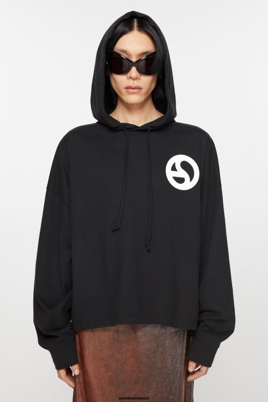 Acne Studios vaatteet musta 0VF2B962 hupullinen pusero