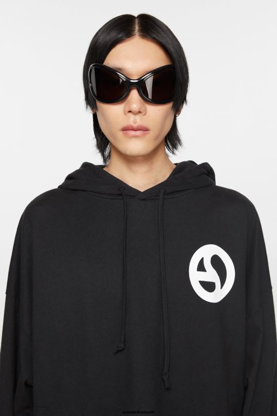 Acne Studios vaatteet musta 0VF2B962 hupullinen pusero