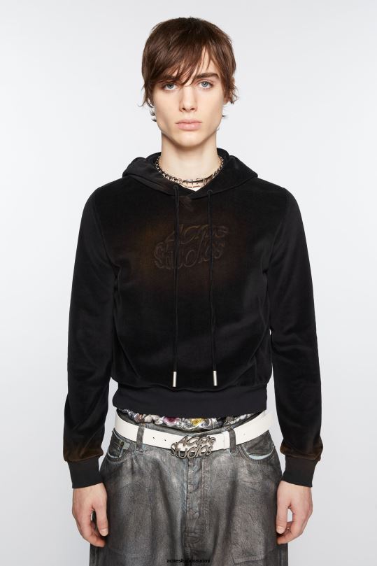 Acne Studios vaatteet musta 0VF2B963 hupullinen pusero - istuvuus