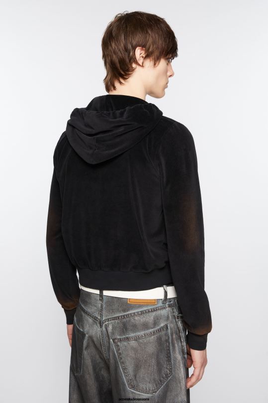 Acne Studios vaatteet musta 0VF2B963 hupullinen pusero - istuvuus