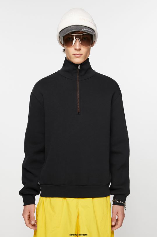 Acne Studios vaatteet musta 0VF2B967 vetoketjullinen pusero