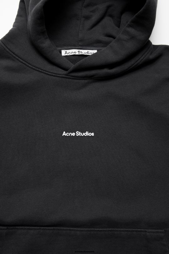 Acne Studios vaatteet musta 0VF2B970 logollinen huppari