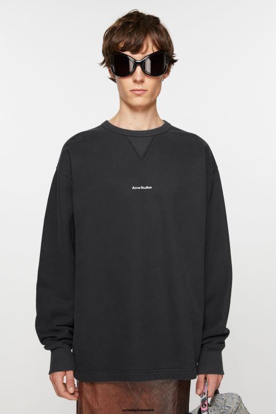 Acne Studios vaatteet musta 0VF2B971 logollinen pusero