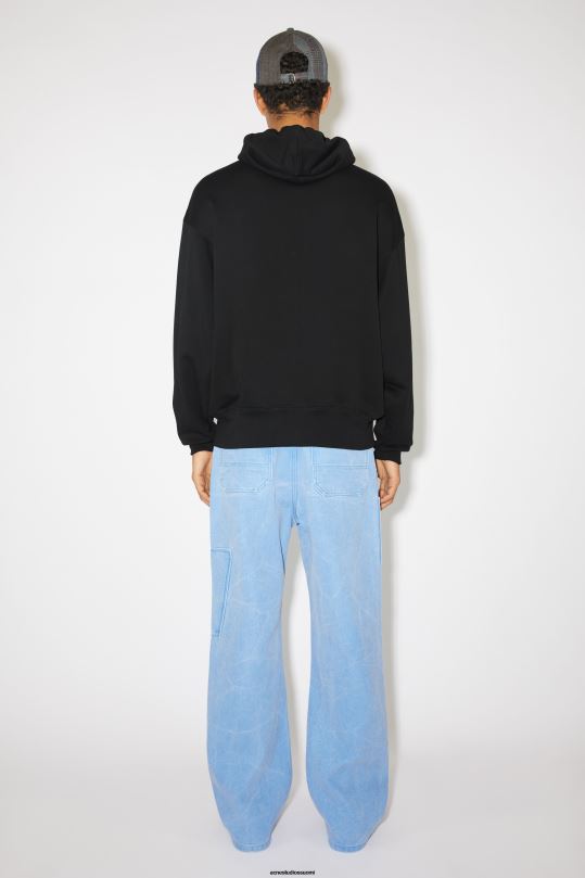 Acne Studios vaatteet musta 0VF2B976 hupullinen vetoketjullinen unisex pusero