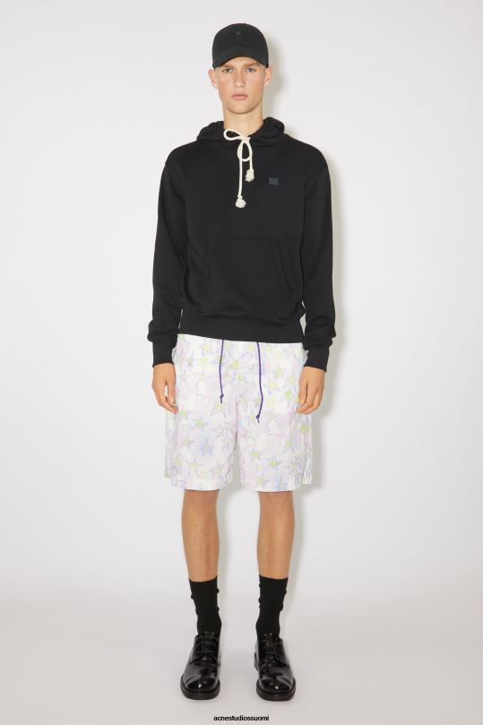 Acne Studios vaatteet musta 0VF2B982 hupullinen collegepaita - normaali istuvuus unisex