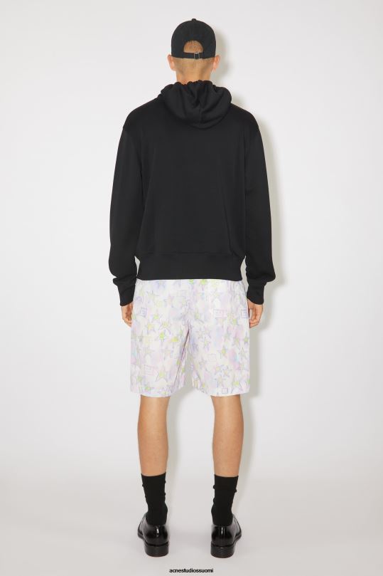 Acne Studios vaatteet musta 0VF2B982 hupullinen collegepaita - normaali istuvuus unisex