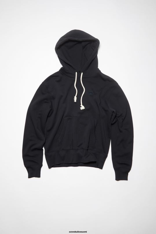 Acne Studios vaatteet musta 0VF2B982 hupullinen collegepaita - normaali istuvuus unisex