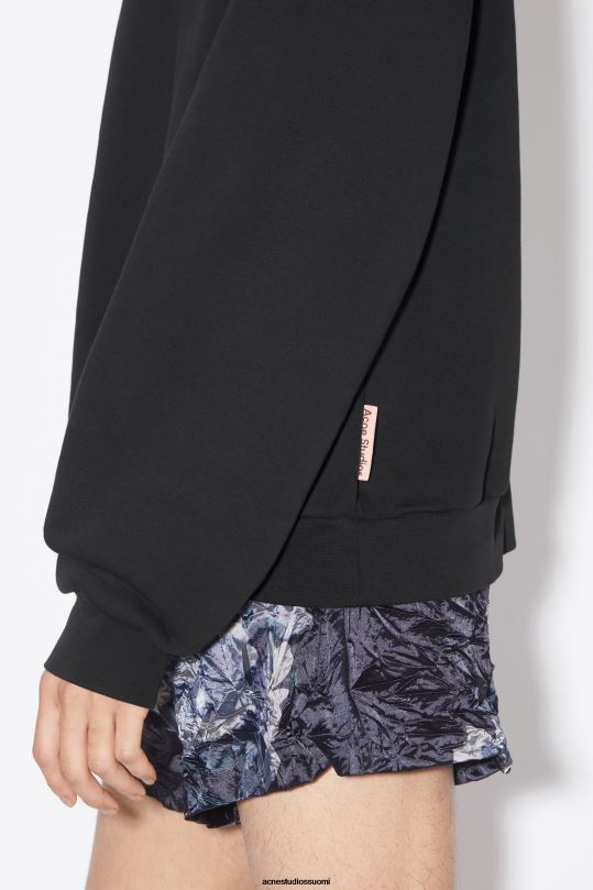 Acne Studios vaatteet musta 0VF2B984 pyöreä kaula-aukkoinen pusero