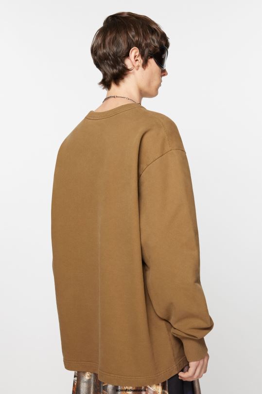 Acne Studios vaatteet muta beige 0VF2B961 leimalogollinen pusero