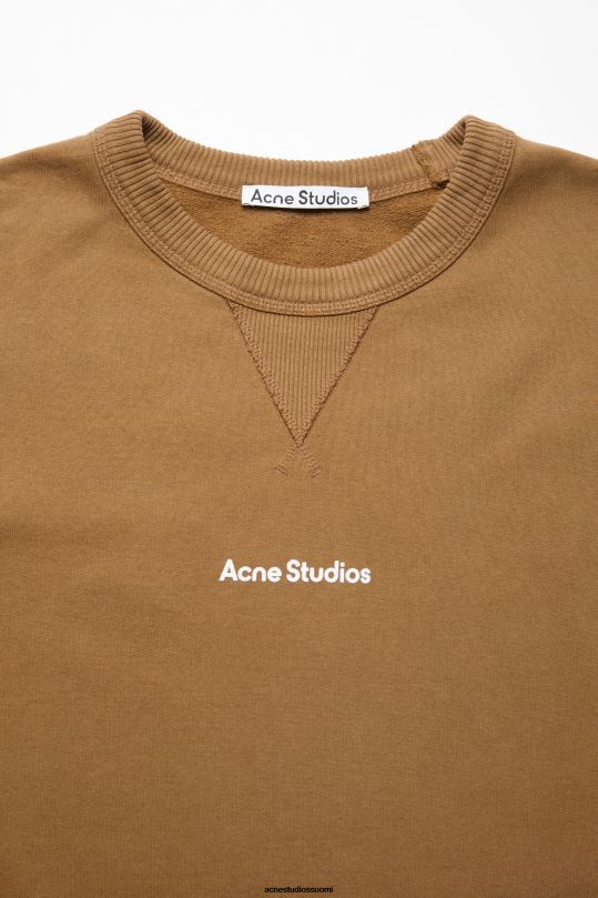 Acne Studios vaatteet muta beige 0VF2B961 leimalogollinen pusero