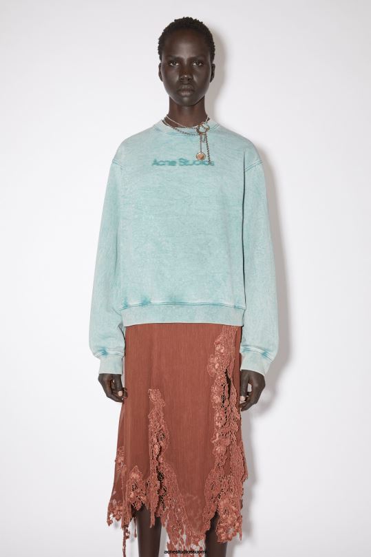 Acne Studios vaatteet puuterinsininen 0VF2B165 sumea logollinen pusero