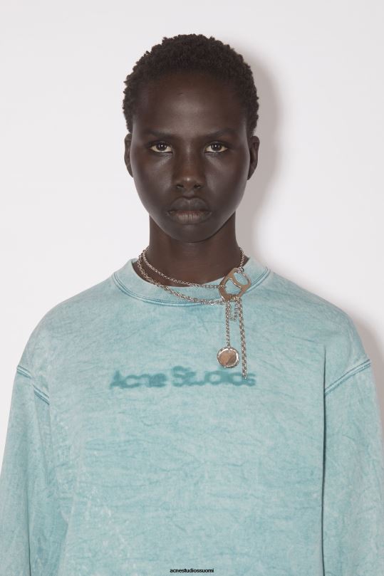Acne Studios vaatteet puuterinsininen 0VF2B165 sumea logollinen pusero