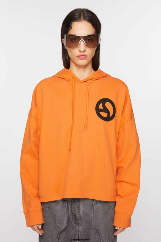 Acne Studios vaatteet terävä oranssi 0VF2B144 hupullinen pusero