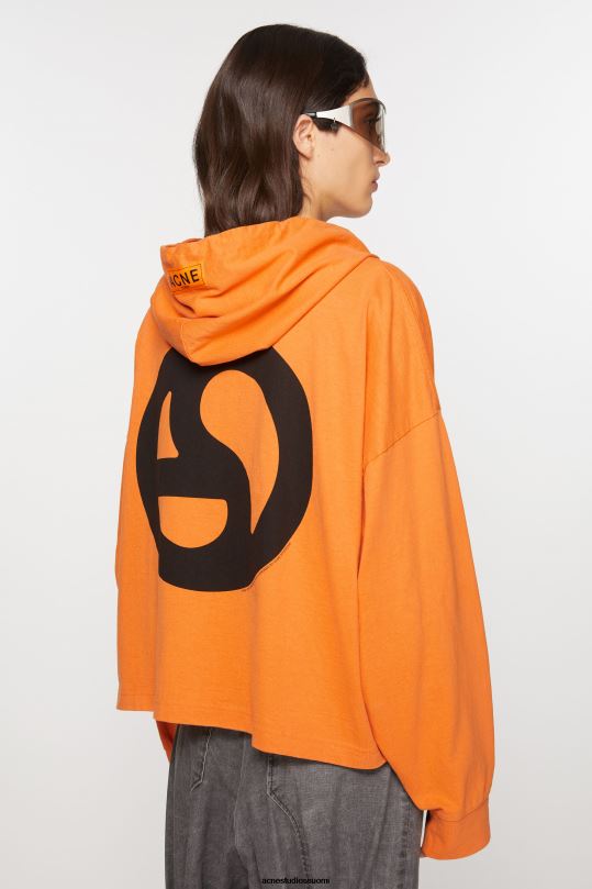Acne Studios vaatteet terävä oranssi 0VF2B144 hupullinen pusero