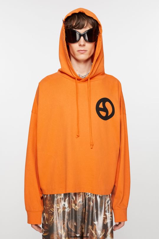 Acne Studios vaatteet terävä oranssi 0VF2B966 hupullinen pusero