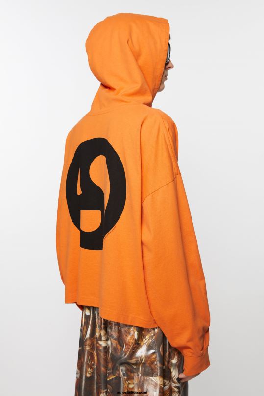 Acne Studios vaatteet terävä oranssi 0VF2B966 hupullinen pusero