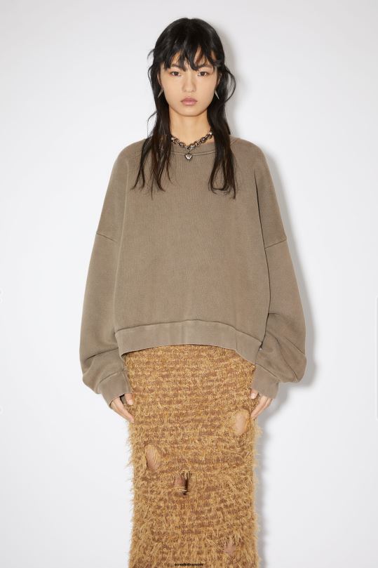 Acne Studios vaatteet tumman ruskea 0VF2B162 pyöreä kaula-aukkoinen pusero