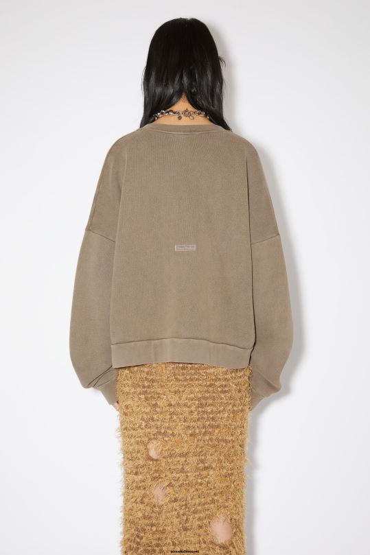 Acne Studios vaatteet tumman ruskea 0VF2B162 pyöreä kaula-aukkoinen pusero