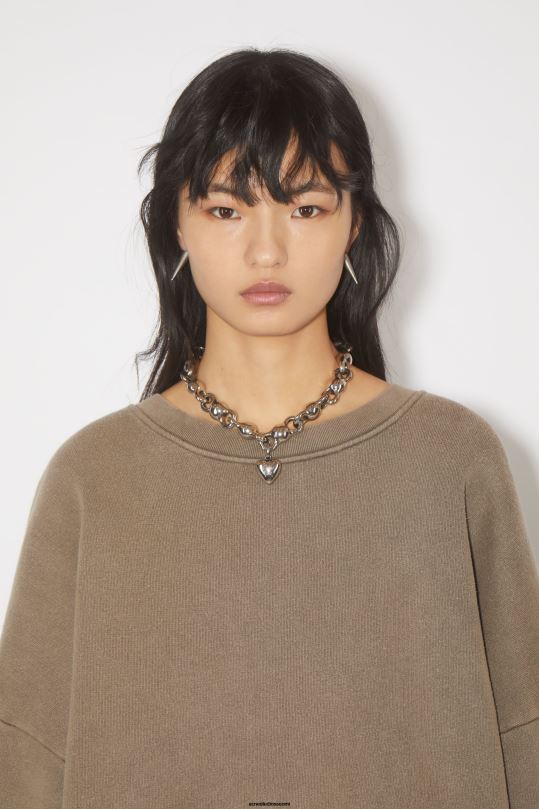 Acne Studios vaatteet tumman ruskea 0VF2B162 pyöreä kaula-aukkoinen pusero