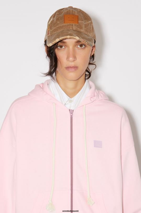 Acne Studios vaatteet vaalea pinkki 0VF2B158 hupullinen vetoketjullinen unisex pusero